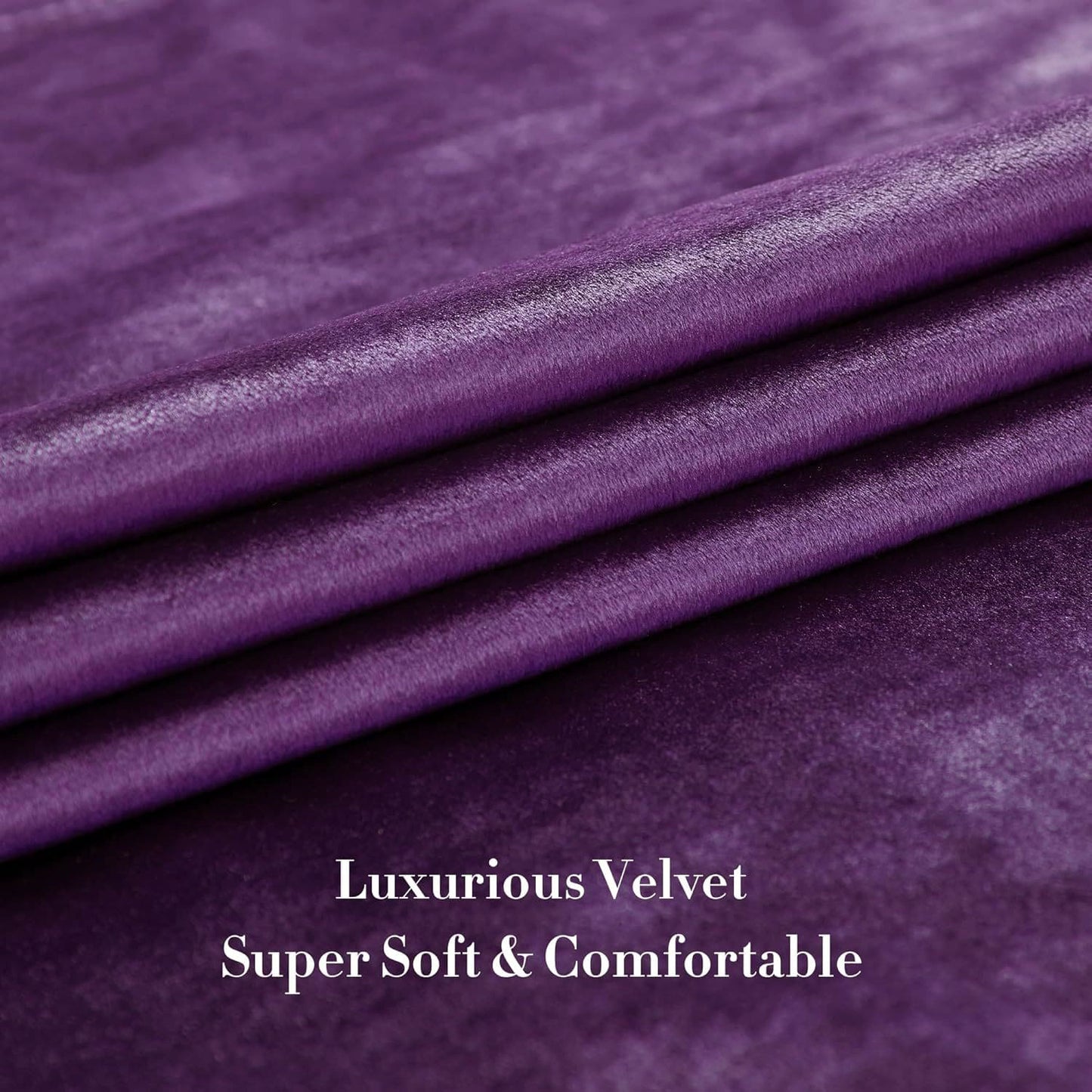 Purple Velvet Curtains and Drapes for Living Room/Bedroom