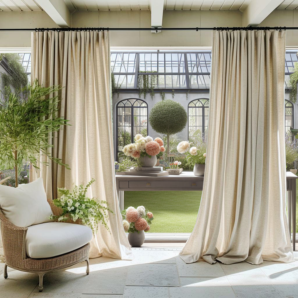 Warm Linen Natural Curtain With Lining - Custom Sizes Drapes – Anady Top