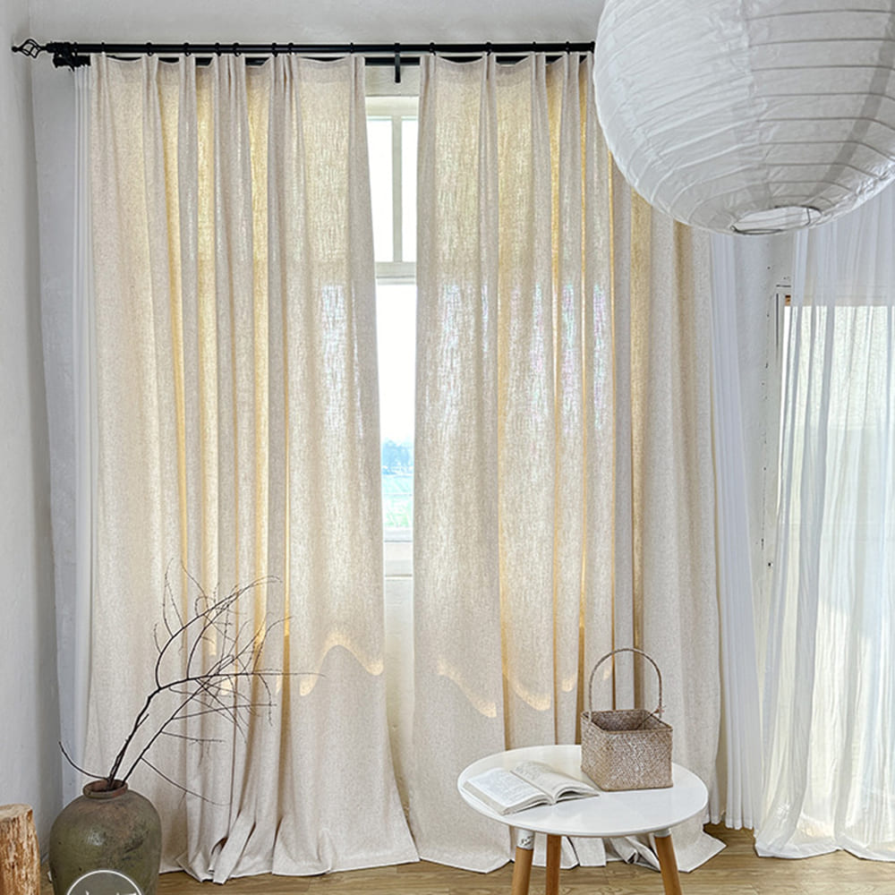Wild Beauty Thick Linen Curtains Natural Drapes