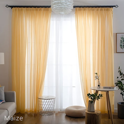 Colorful Semi Sheer Curtains Window Drapery