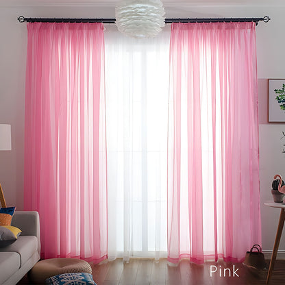 Colorful Semi Sheer Curtains Window Drapery