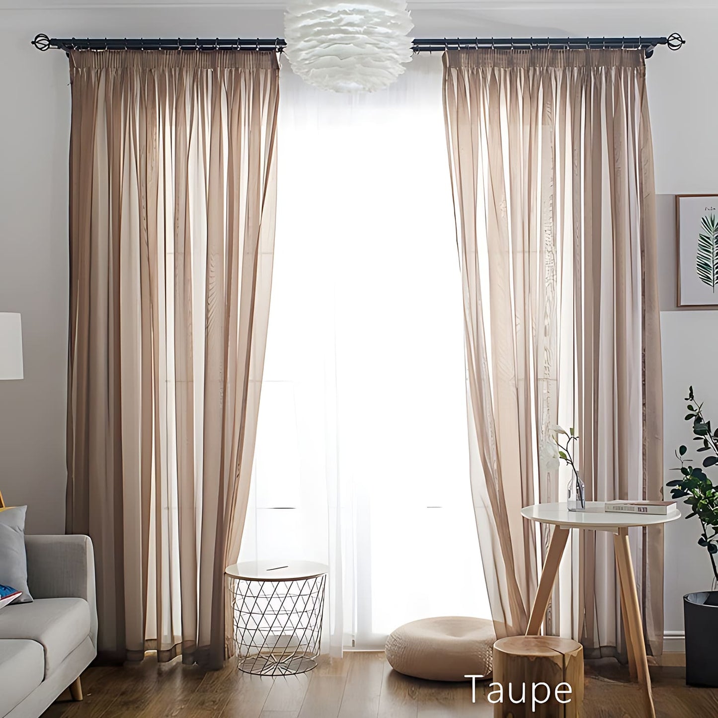 Colorful Semi Sheer Curtains Window Drapery