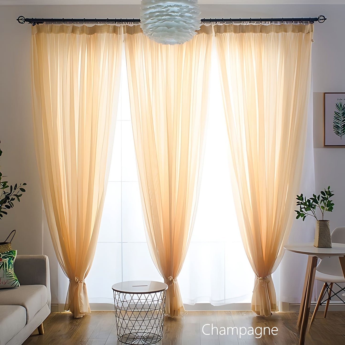 Colorful Semi Sheer Curtains Window Drapery