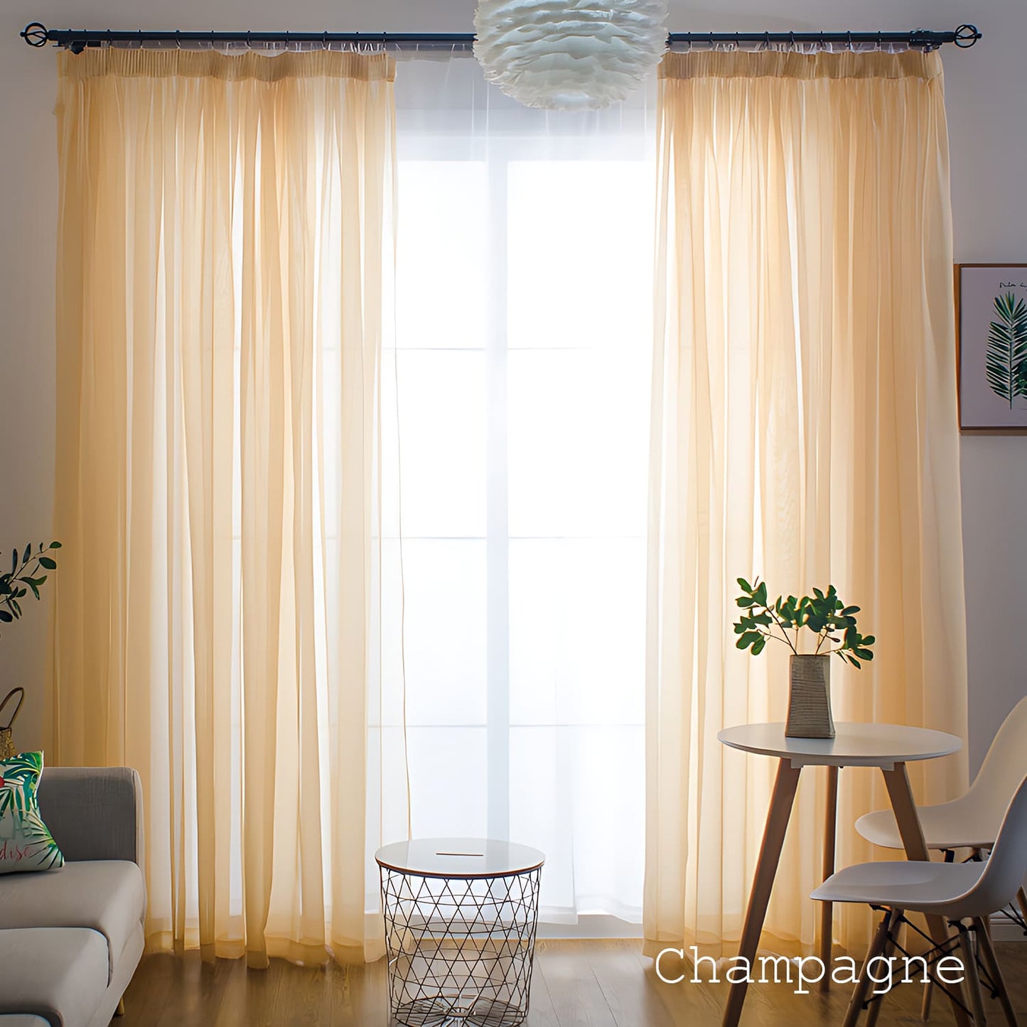 Colorful Semi Sheer Curtains Window Drapery