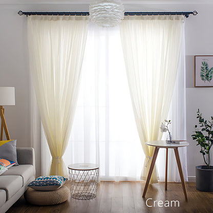 Colorful Semi Sheer Curtains Window Drapery