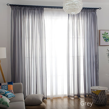 Colorful Semi Sheer Curtains Window Drapery