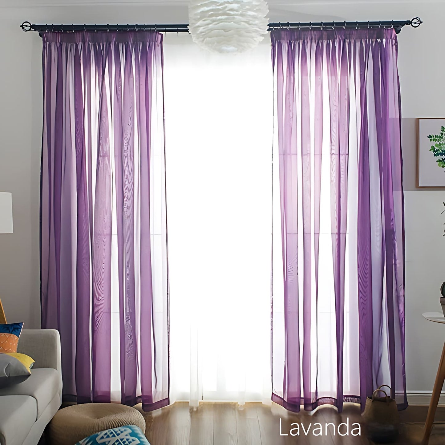 Colorful Semi Sheer Curtains Window Drapery