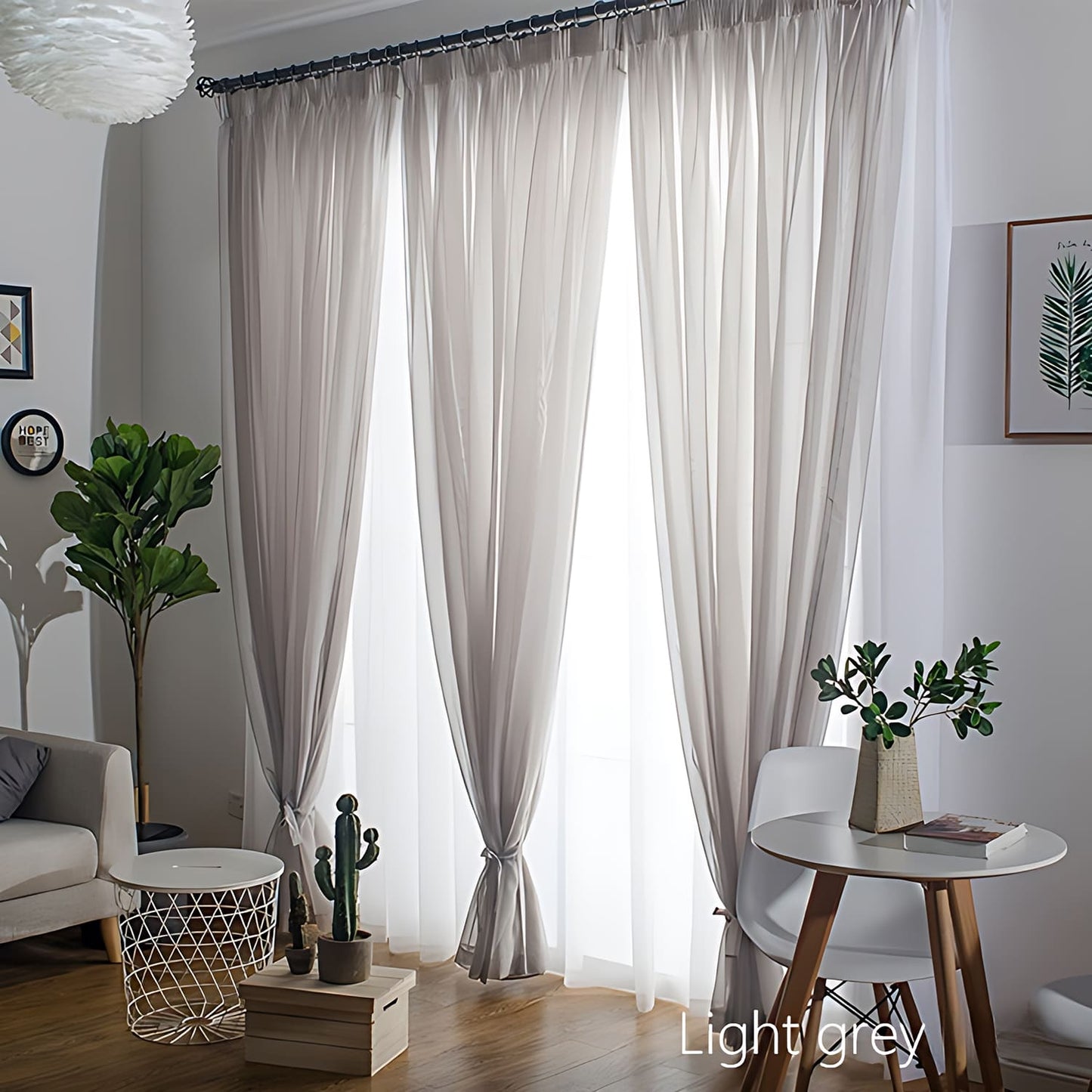 Colorful Semi Sheer Curtains Window Drapery