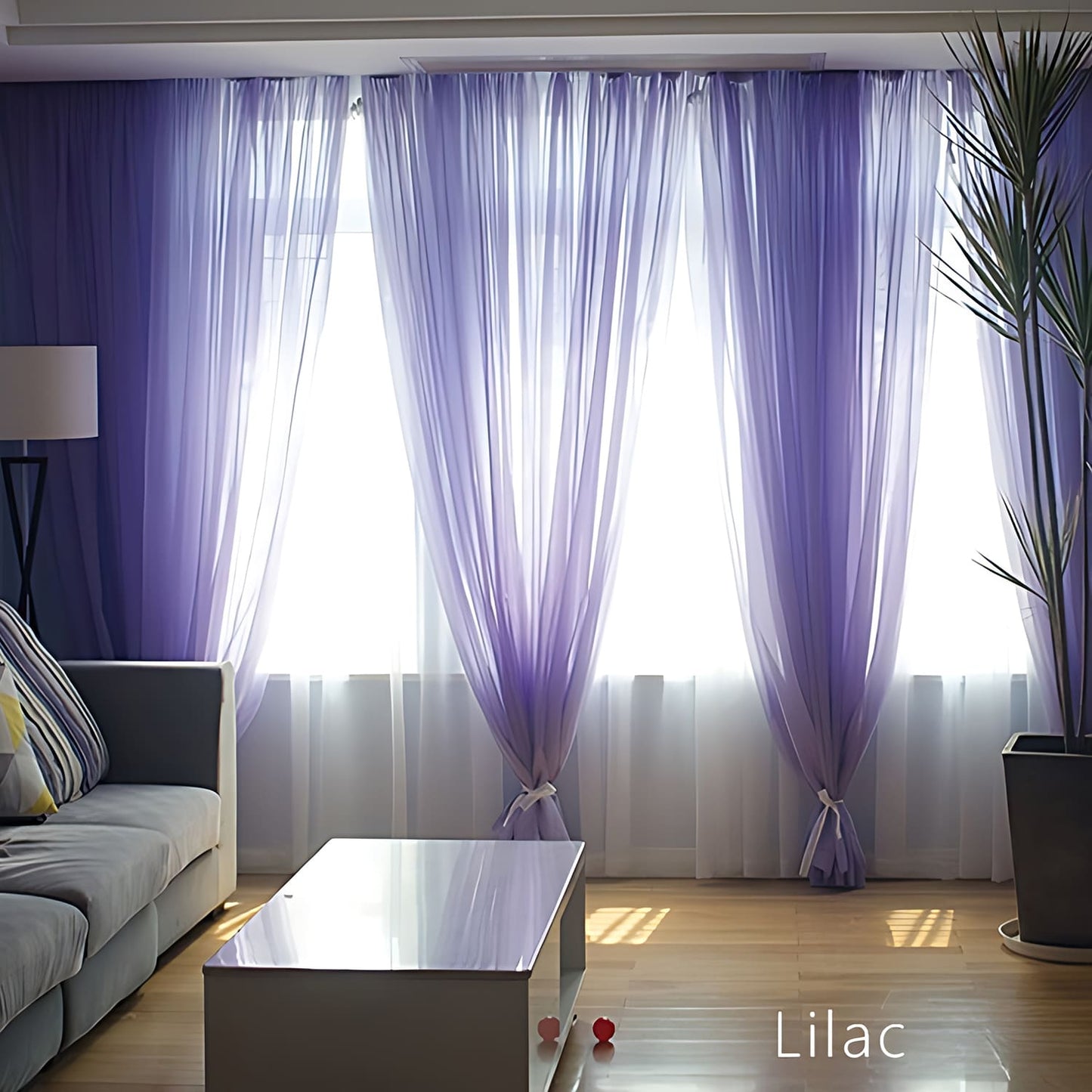 Colorful Semi Sheer Curtains Window Drapery