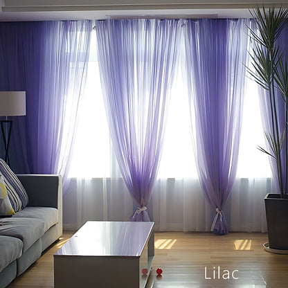 Colorful Semi Sheer Curtains Window Drapery