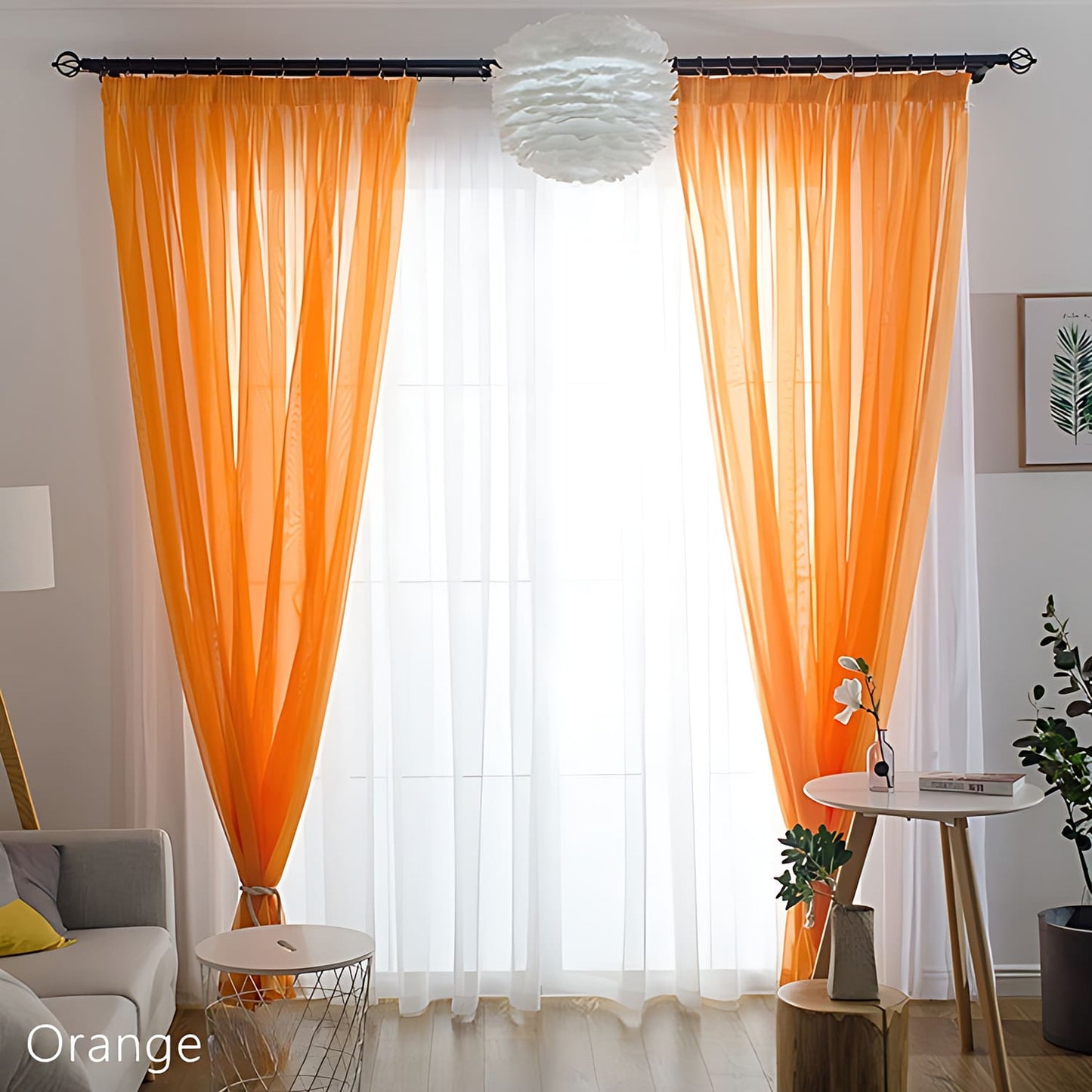 Colorful Semi Sheer Curtains Window Drapery