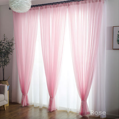 Colorful Semi Sheer Curtains Window Drapery