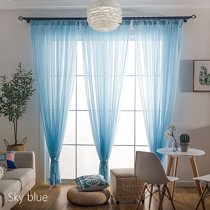 Colorful Semi Sheer Curtains Window Drapery