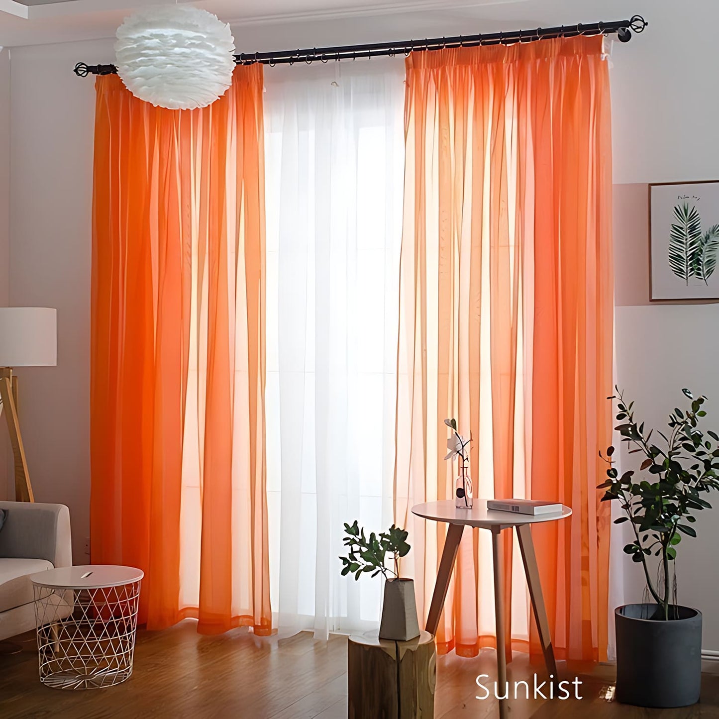 Colorful Semi Sheer Curtains Window Drapery