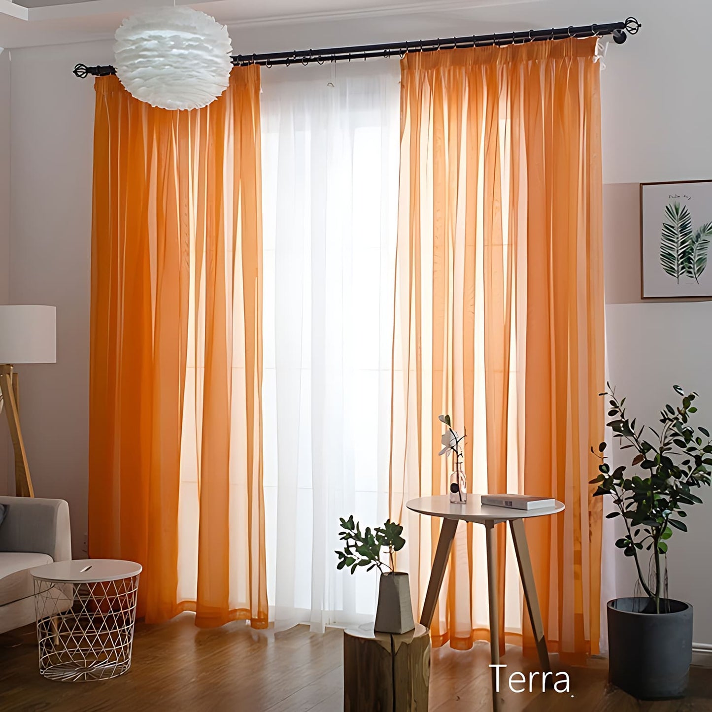 Colorful Semi Sheer Curtains Window Drapery