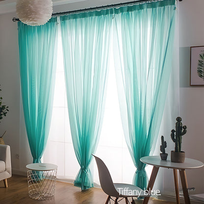 Colorful Semi Sheer Curtains Window Drapery