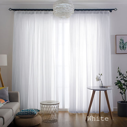 Colorful Semi Sheer Curtains Window Drapery