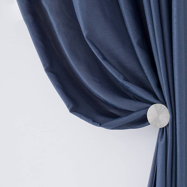 Navy Blue Sheer Curtains Velvety Feeling Voile Drapes for Livingroom ...