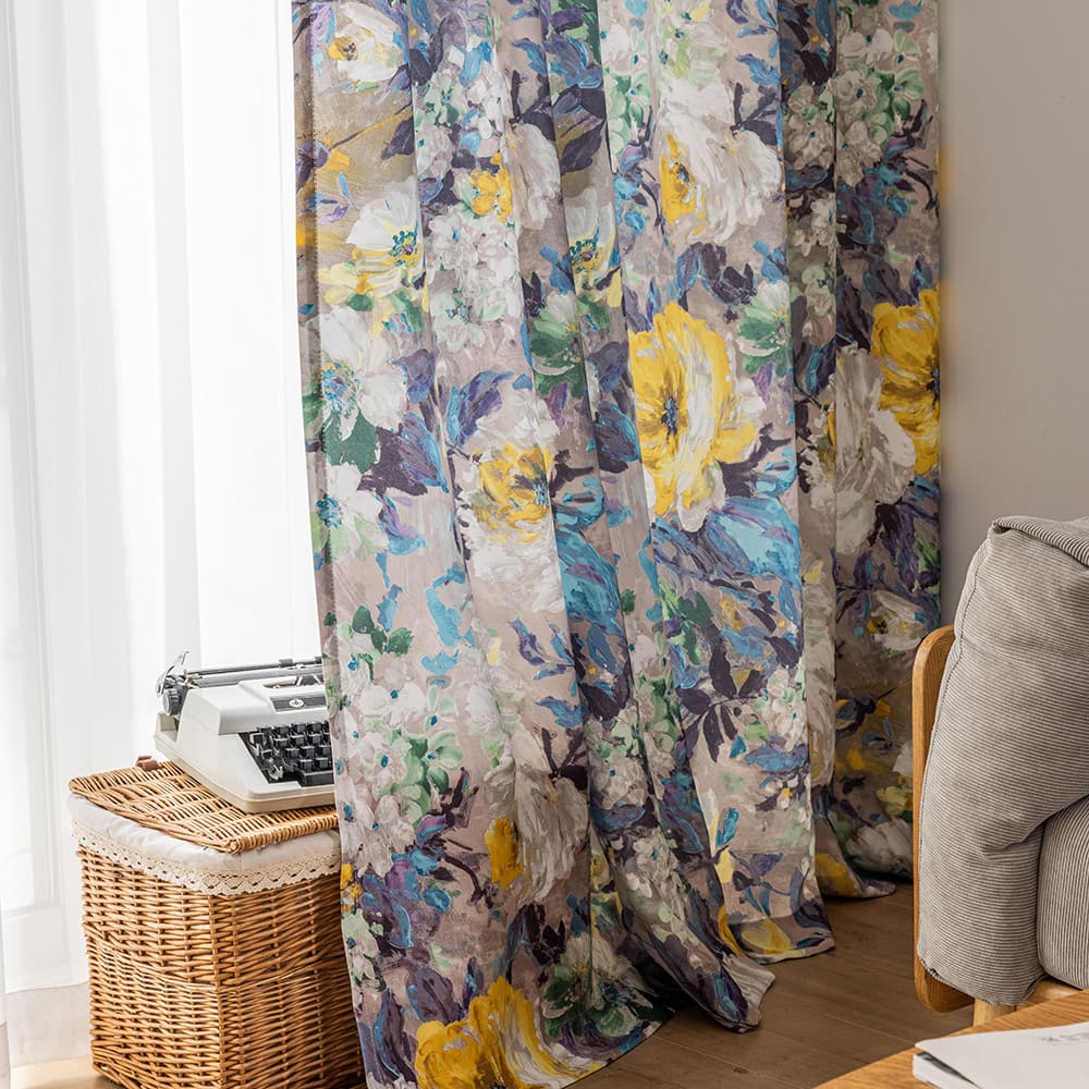 Brilliant Flowers Curtains Song of Summer Living Room Drapes 2