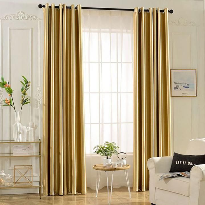 gold curtains bedroom