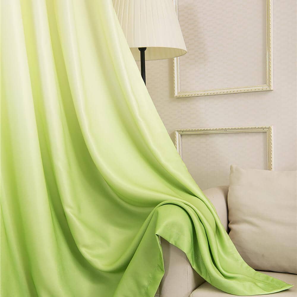 luxury lime green ombre grommet eclipse curtains acoustic thermal drapes