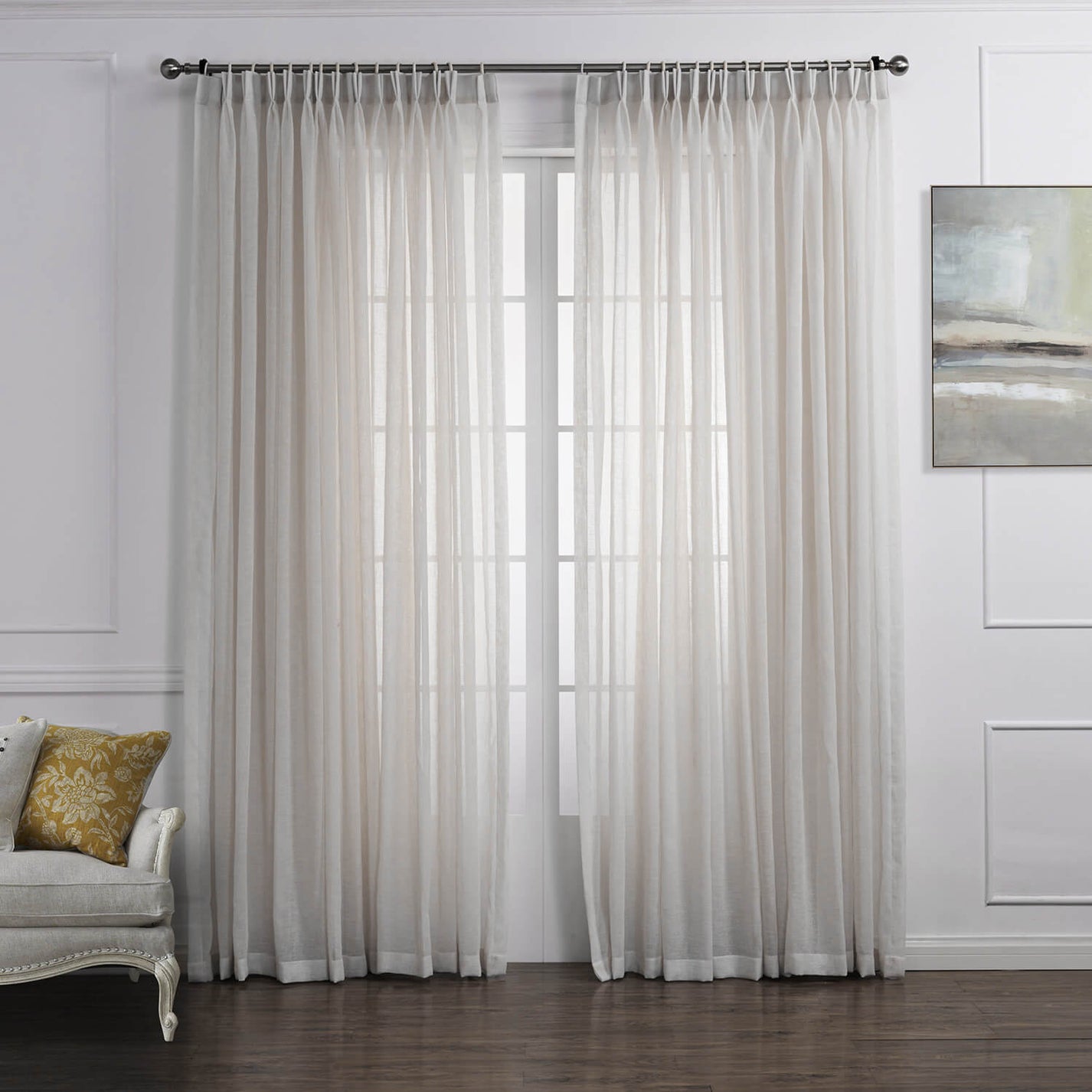 Elegant Whisper Off White Sheer Curtains Timeless Sophistication ...