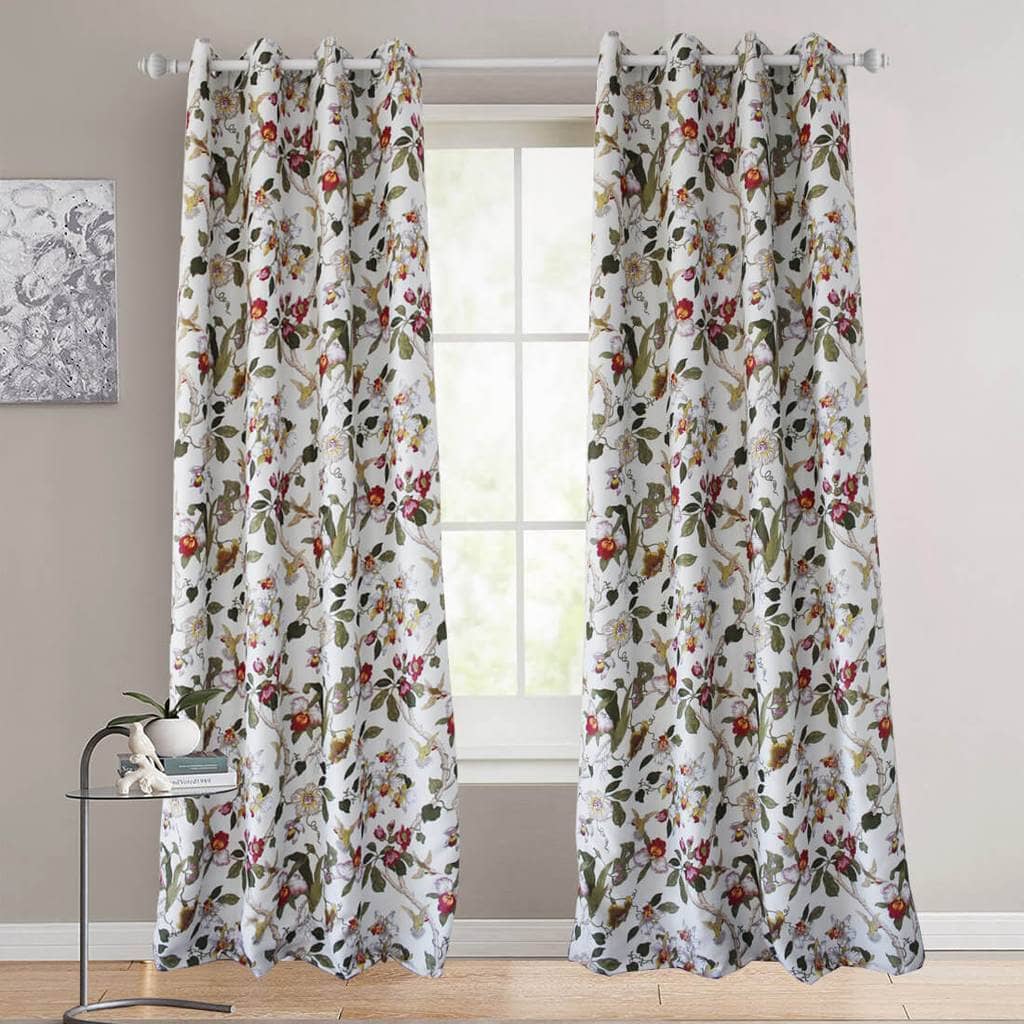 red flower drapes bird kitchen thermal curtains for sale