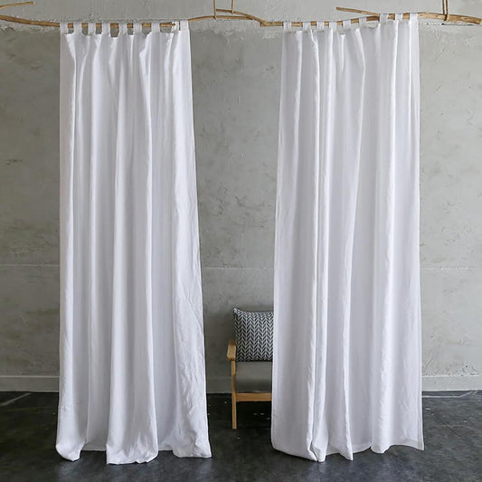 White linen drapes for living room white linen tab top curtains for sale